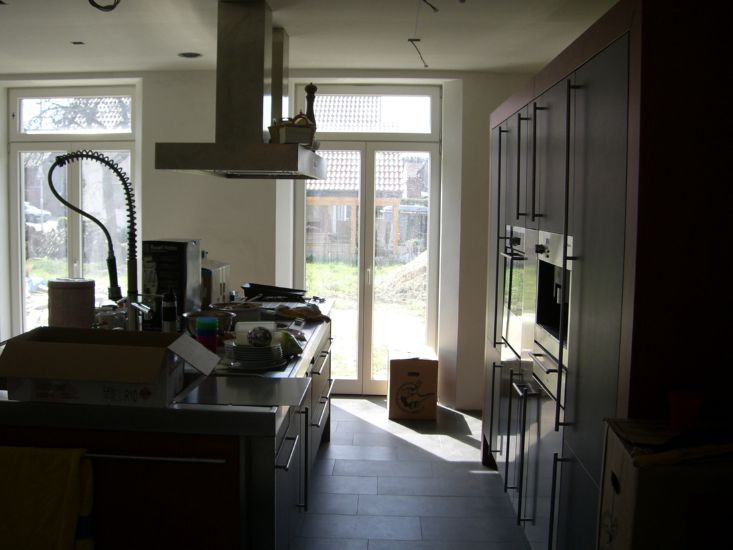 Blick von Milchkche ber Kche zum Garten